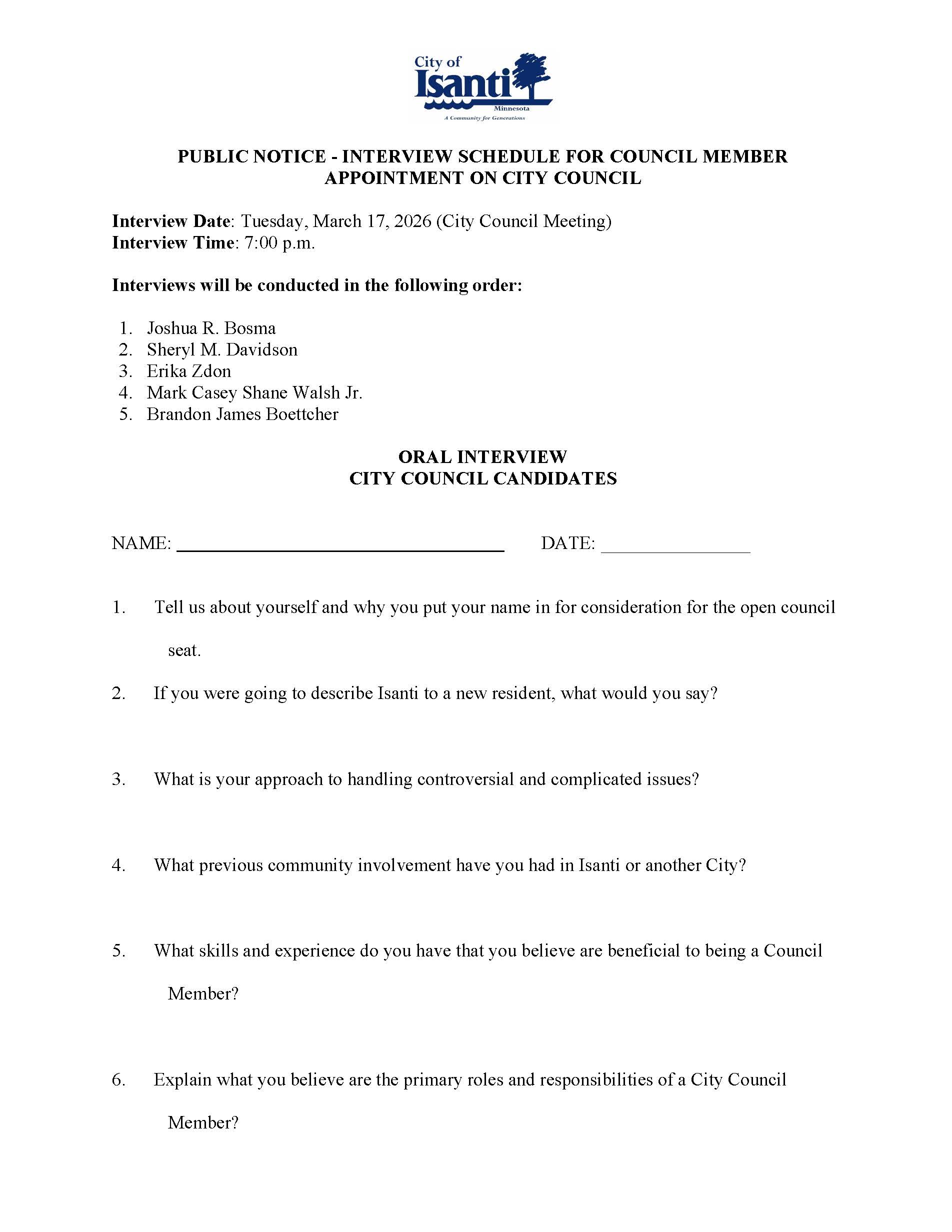 PUBLIC NOTICE - Council Vacancy - Interview Schedule_Page_1